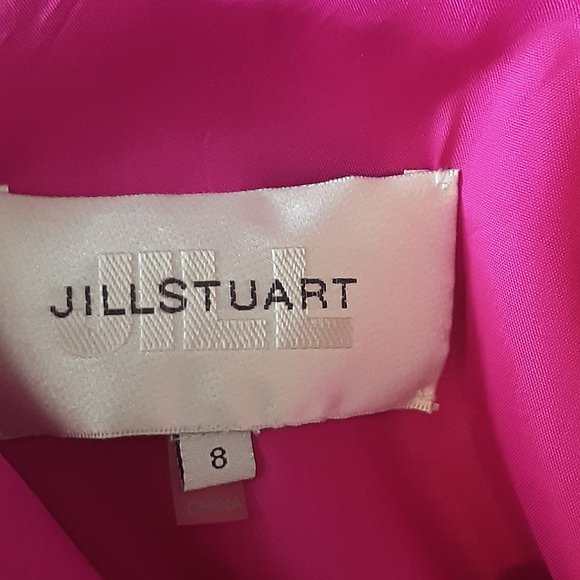 Jill Stuart Silk Pink Fuchsia Sleeveless Formal Dress with Pockets, Size 8 - Picture 13 of 16
